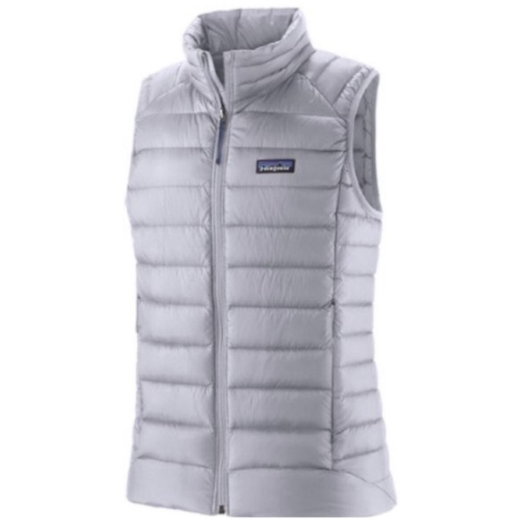 Patagonia Women's XL Down Sweater Vest Puffer Puff Herring Grey Purple NWT - Picture 6 of 10